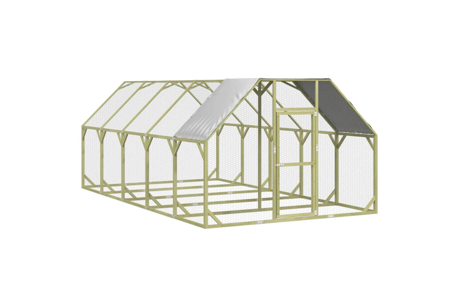 vidaXL 3102991 Chicken Coop 268x500x190cm Impregnated Solid Wood Pine