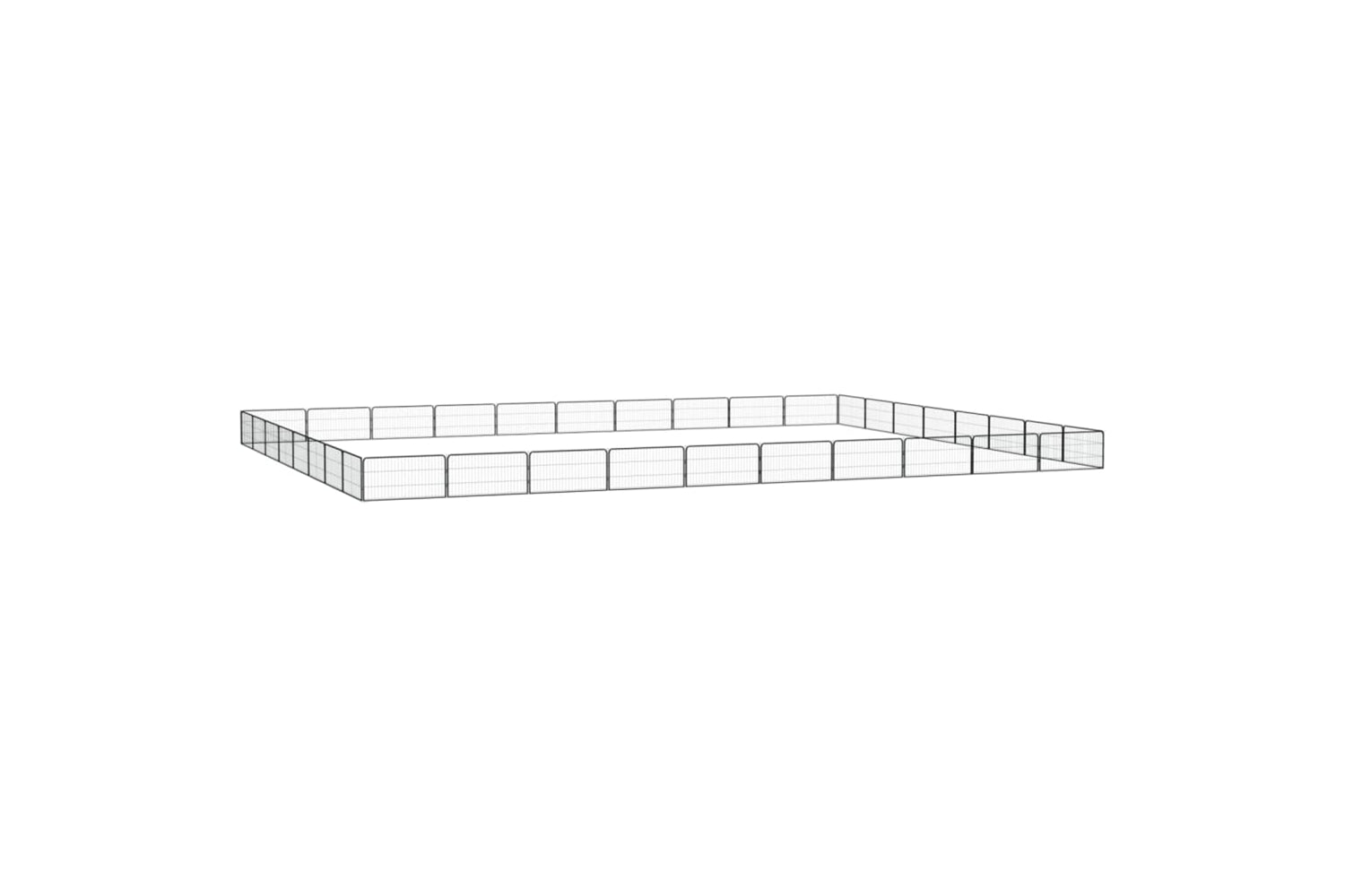 vidaXL 3115974 36-panel Dog Playpen Black 100x50cm Powder-coated Steel