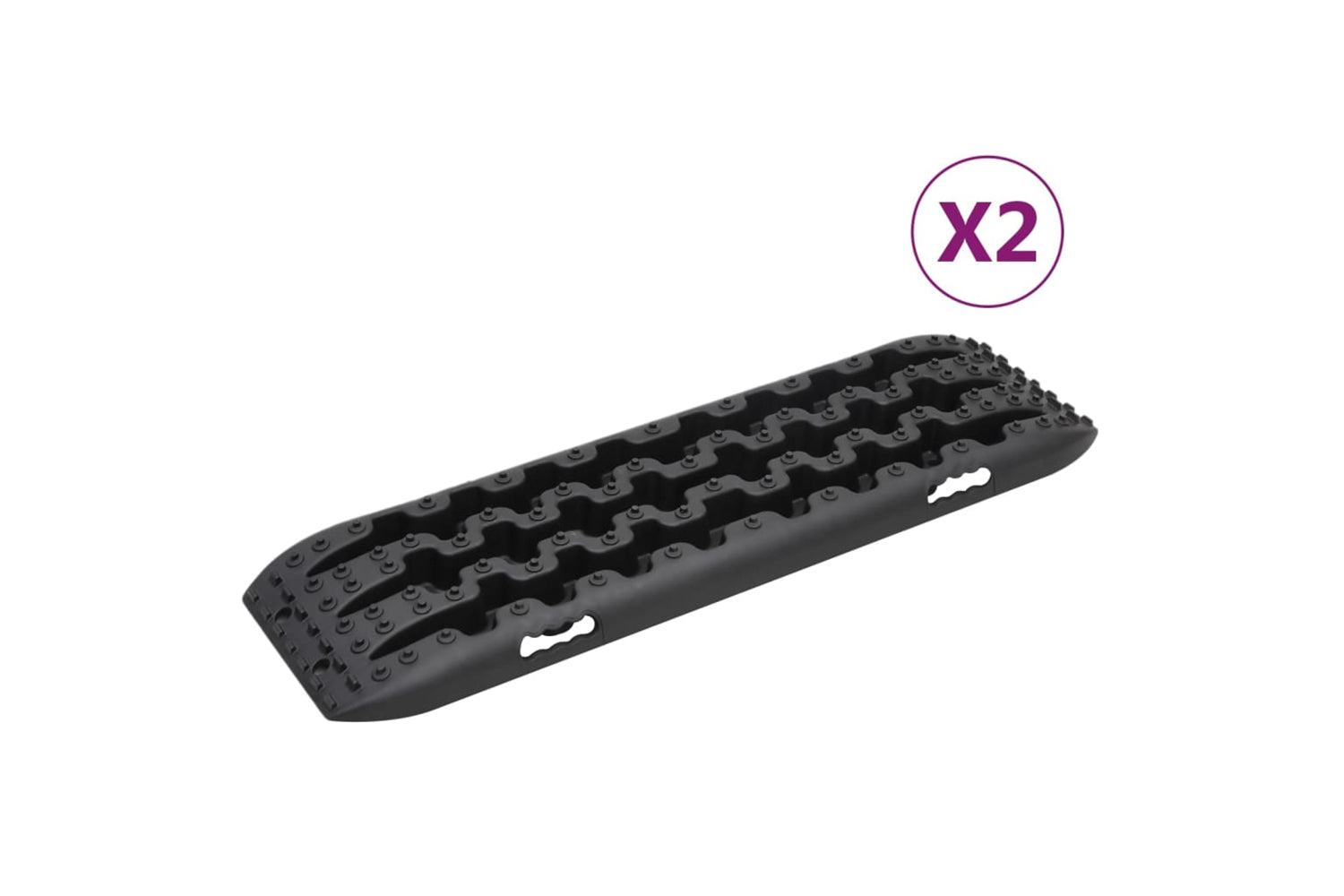 vidaXL 210774 Traction Boards 2 Pcs Black 106x30.5x7cm Nylon