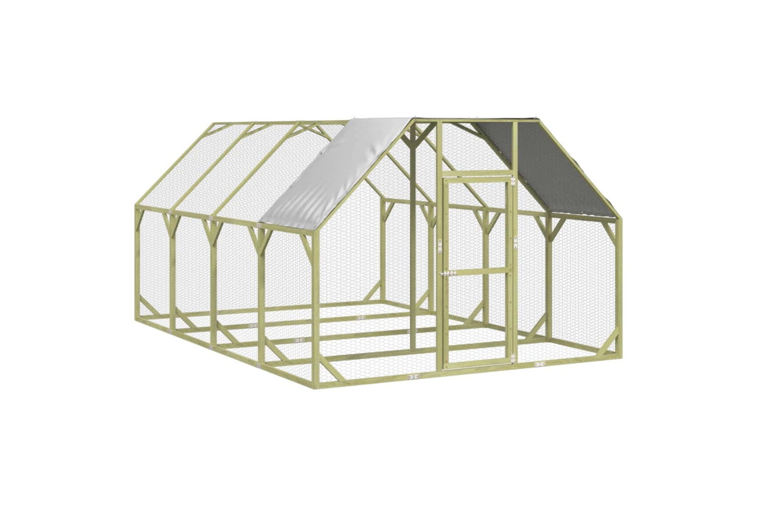 vidaXL 3102990 Chicken Coop 268x400x190cm Impregnated Solid Wood Pine