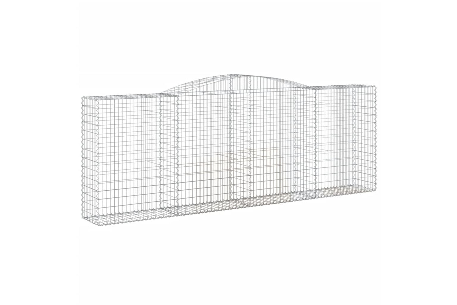vidaXL 153537 Arched Gabion Basket 400x50x140/160cm Galvanised Iron