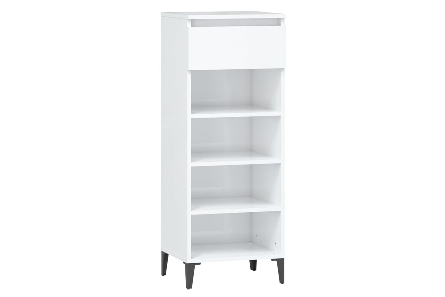 vidaXL 819782 Shoe Rack High Gloss White 40x36x105cm Engineered Wood