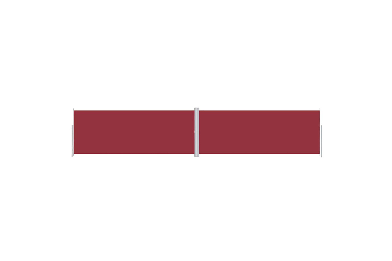 vidaXL 318047 Retractable Side Awning Red 200x1000cm