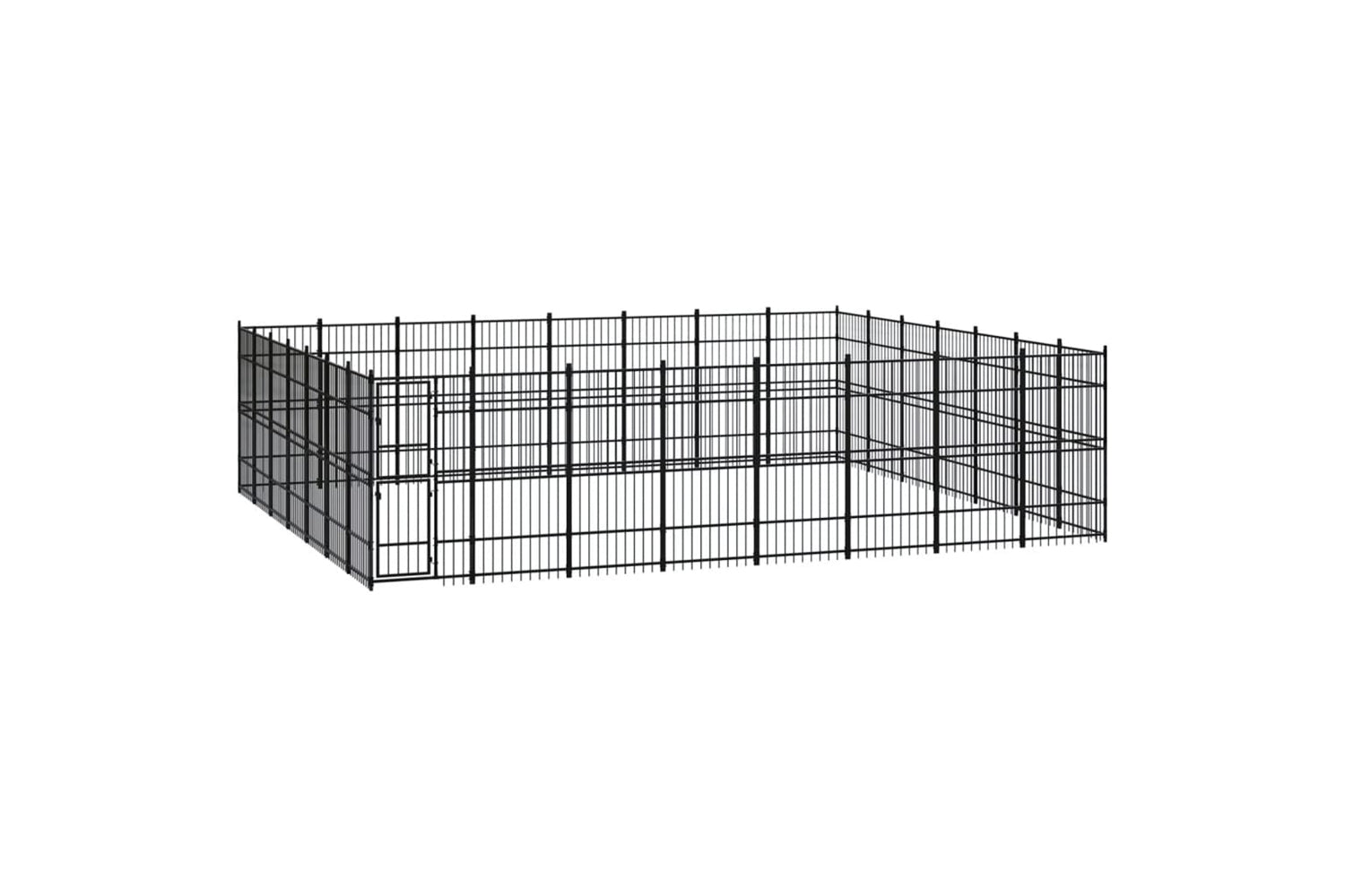 Vidaxl 3098001 Outdoor Dog Kennel Steel 51.61 M2