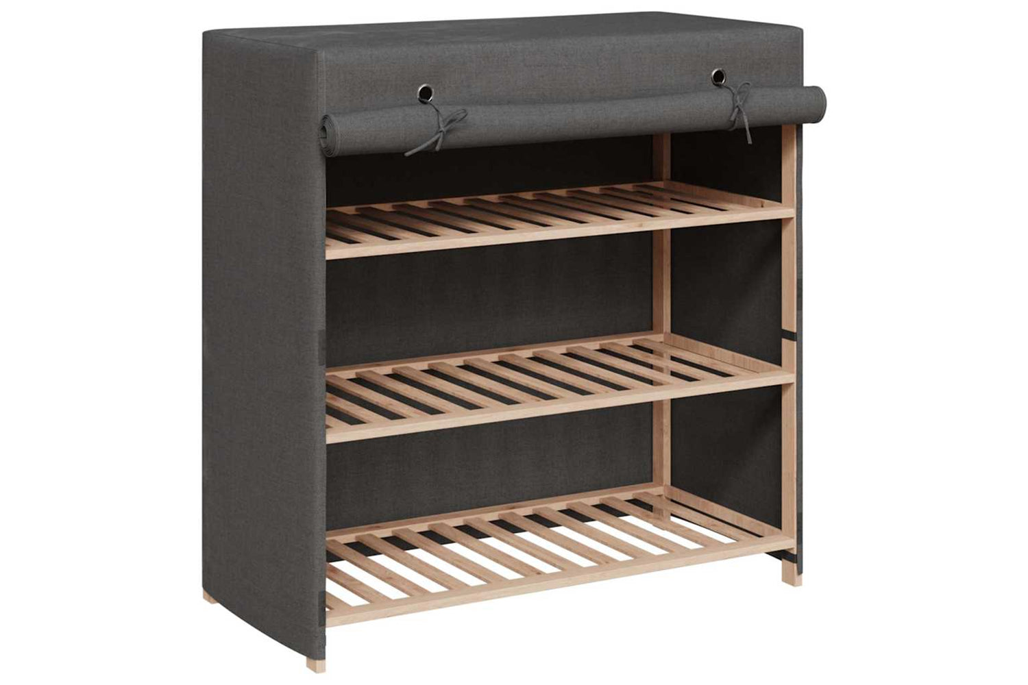vidaXL Shoe Cabinet With Cover Grey 79x40x80cm Fabric