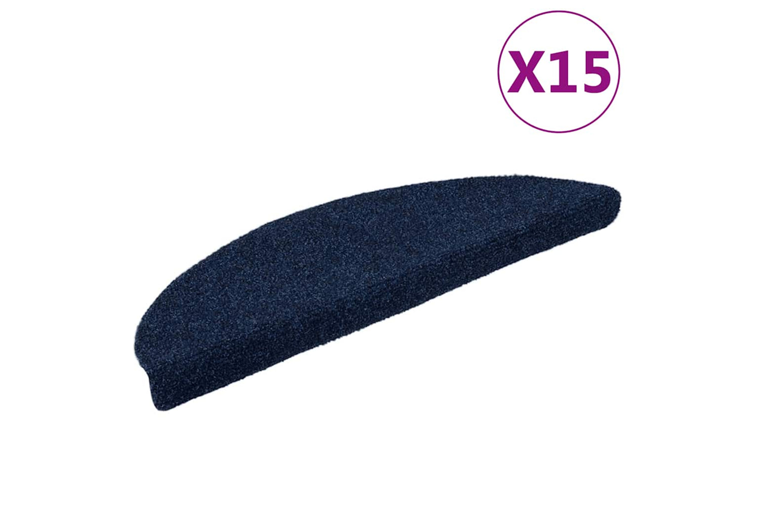 vidaXL 322356 Self-adhesive Stair Mats 15 Pcs Navy 56x17x3cm Needle Punch