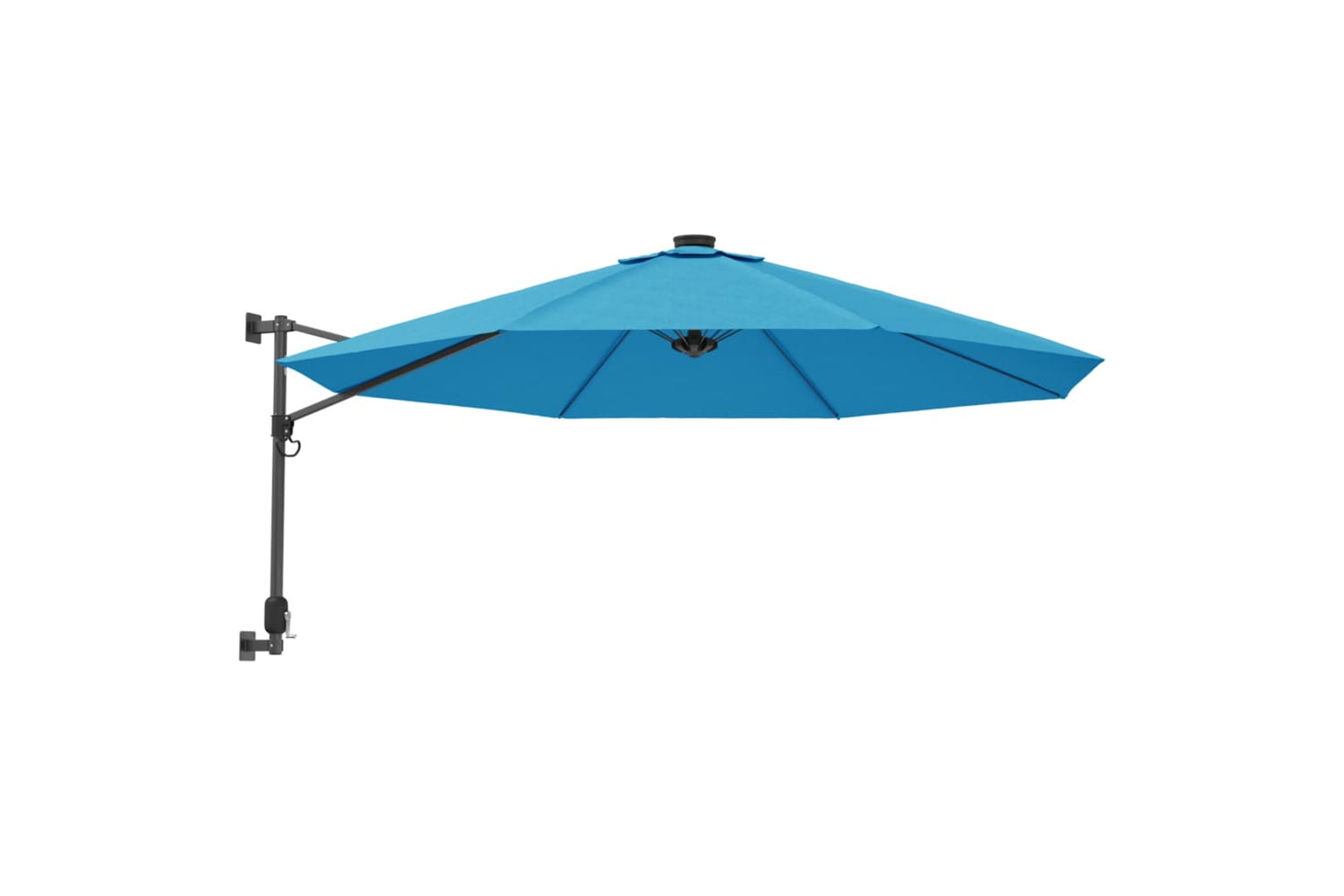 Vidaxl 362894 Wall-mounted Parasol With Leds Sea Blue 290cm