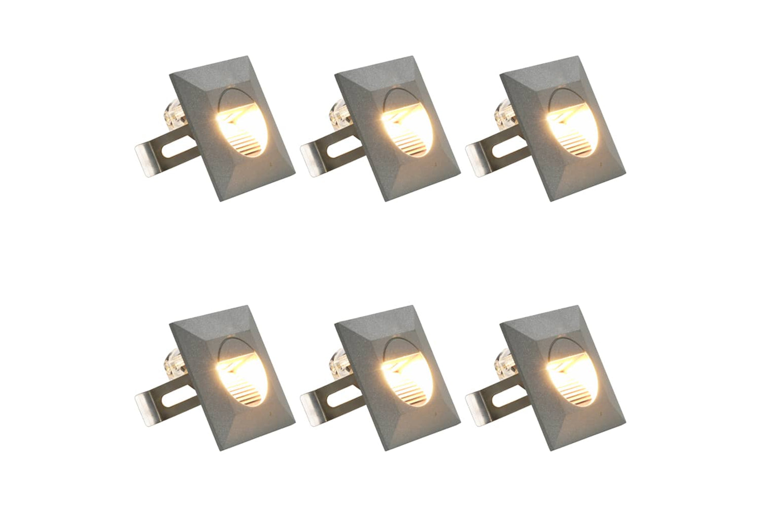 Vidaxl 45656 Outdoor Led Wall Lights 6 Pcs 5 W Silver Square