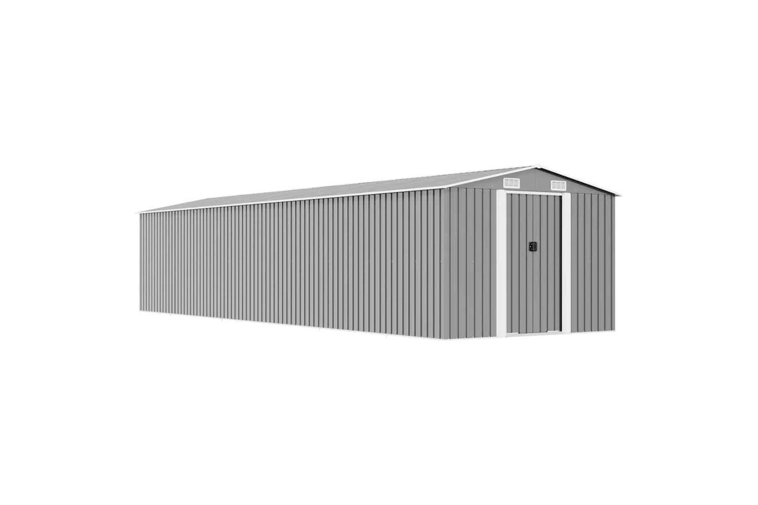 vidaXL 47033 Garden Shed Grey 257x779x181cm Galvanised Steel