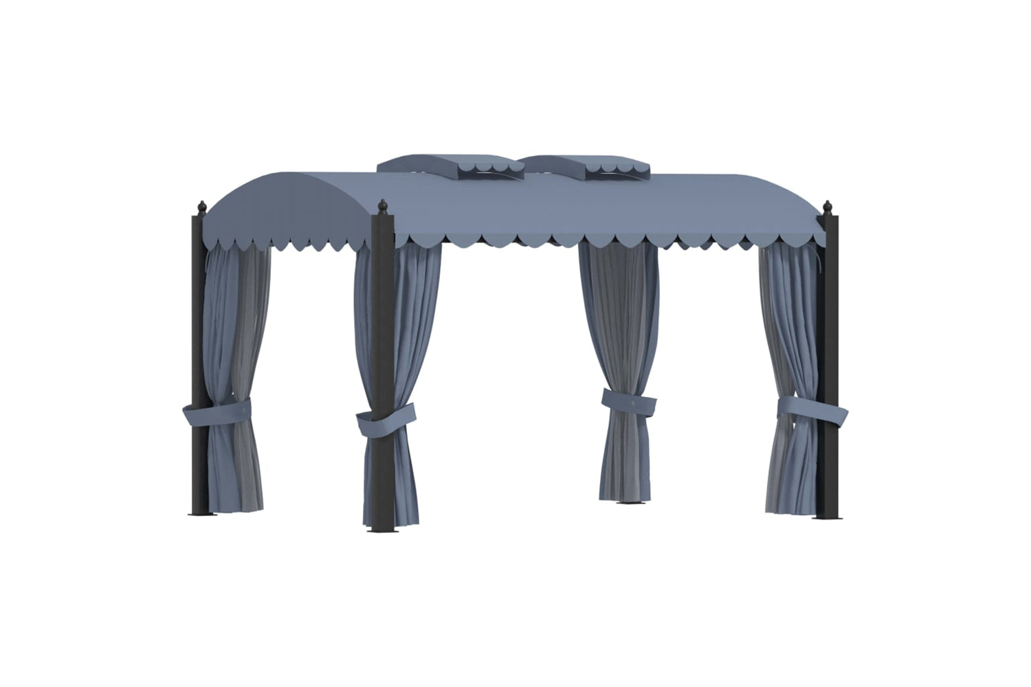 Vidaxl 48056 Gazebo With Curtains 3x4 M Anthracite Steel