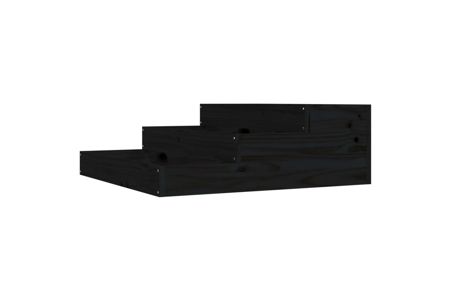 vidaXL 823910 Planter Black 78x78x27cm Solid Wood Pine