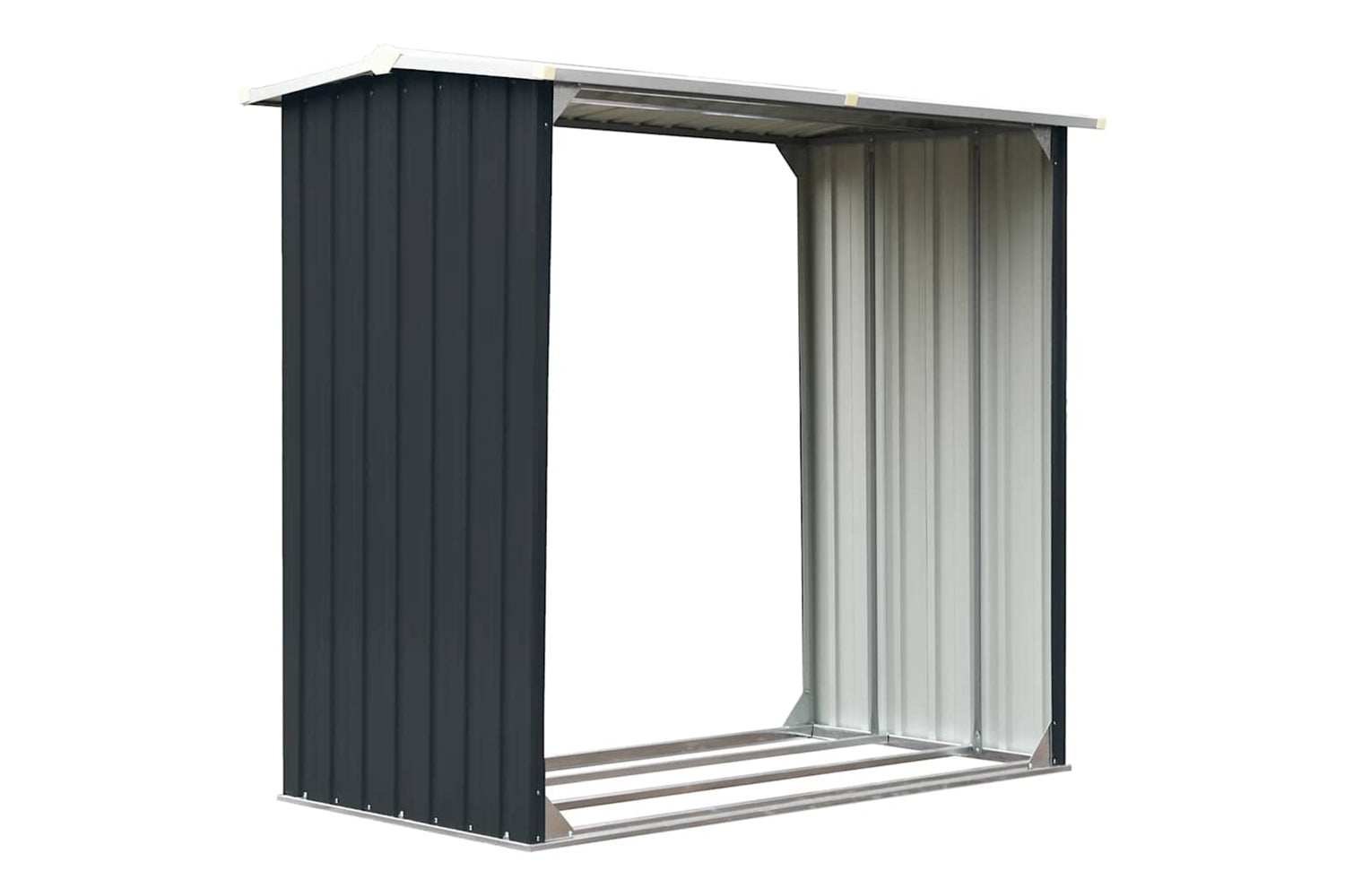 vidaXL 47082 Log Storage Shed Galvanised Steel 172x91x154cm Anthracite