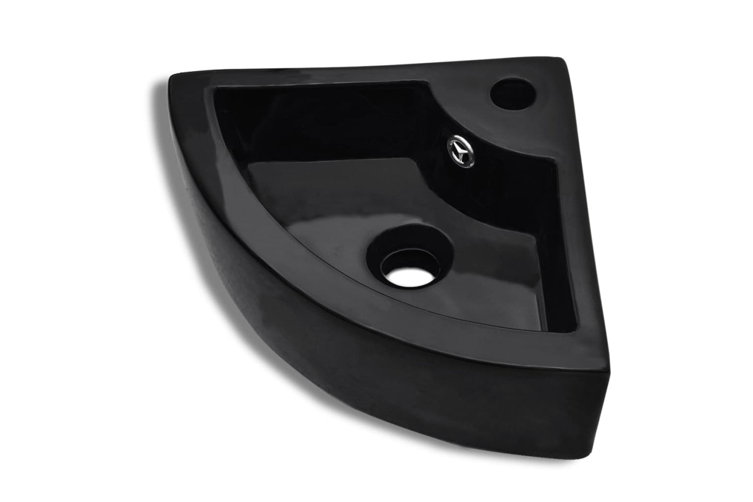 vidaXL 141924 Wash Basin With Overflow 45x32x12.5cm Black