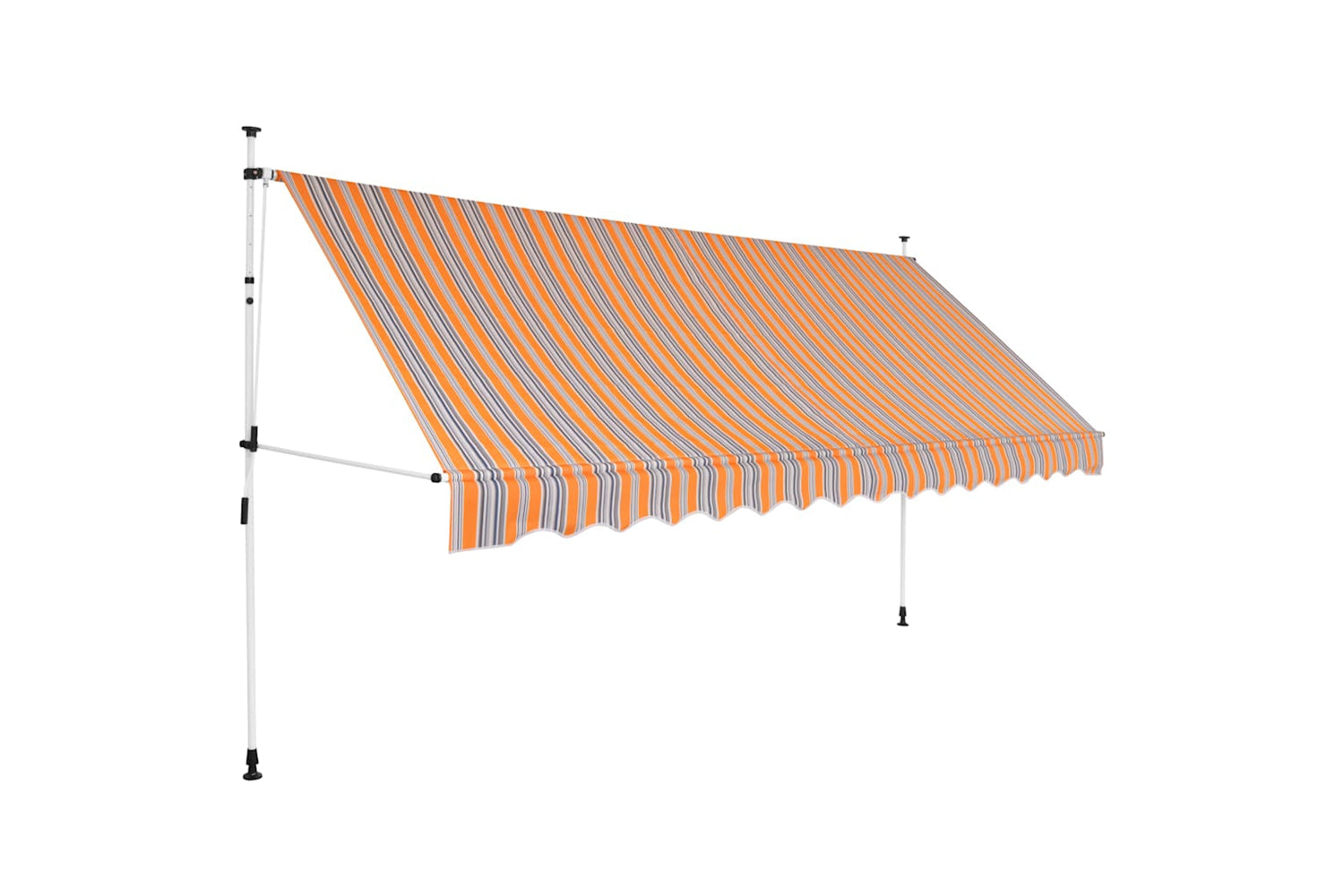 vidaXL 43230 Manual Retractable Awning 400cm Yellow And Blue Stripes