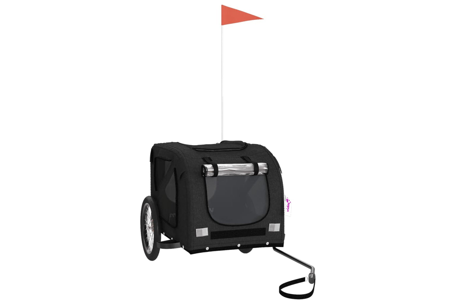 Vidaxl 93884 Pet Bike Trailer Black Oxford Fabric And Iron