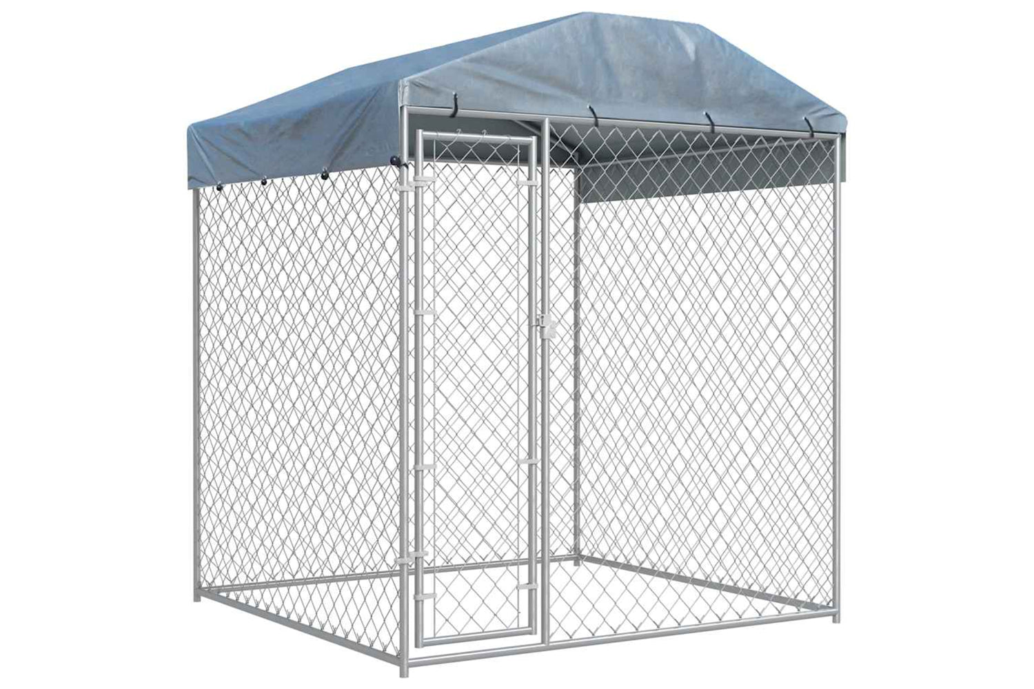 Vidaxl Outdoor Dog Kennel With Canopy Top 193x193x225 Cm