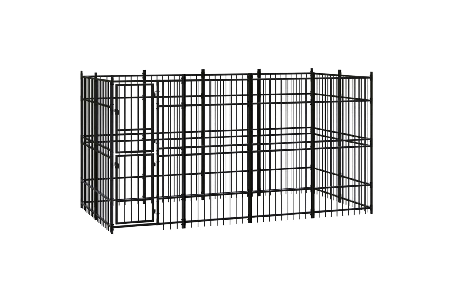 Vidaxl 3097958 Outdoor Dog Kennel Steel 7.37 M2