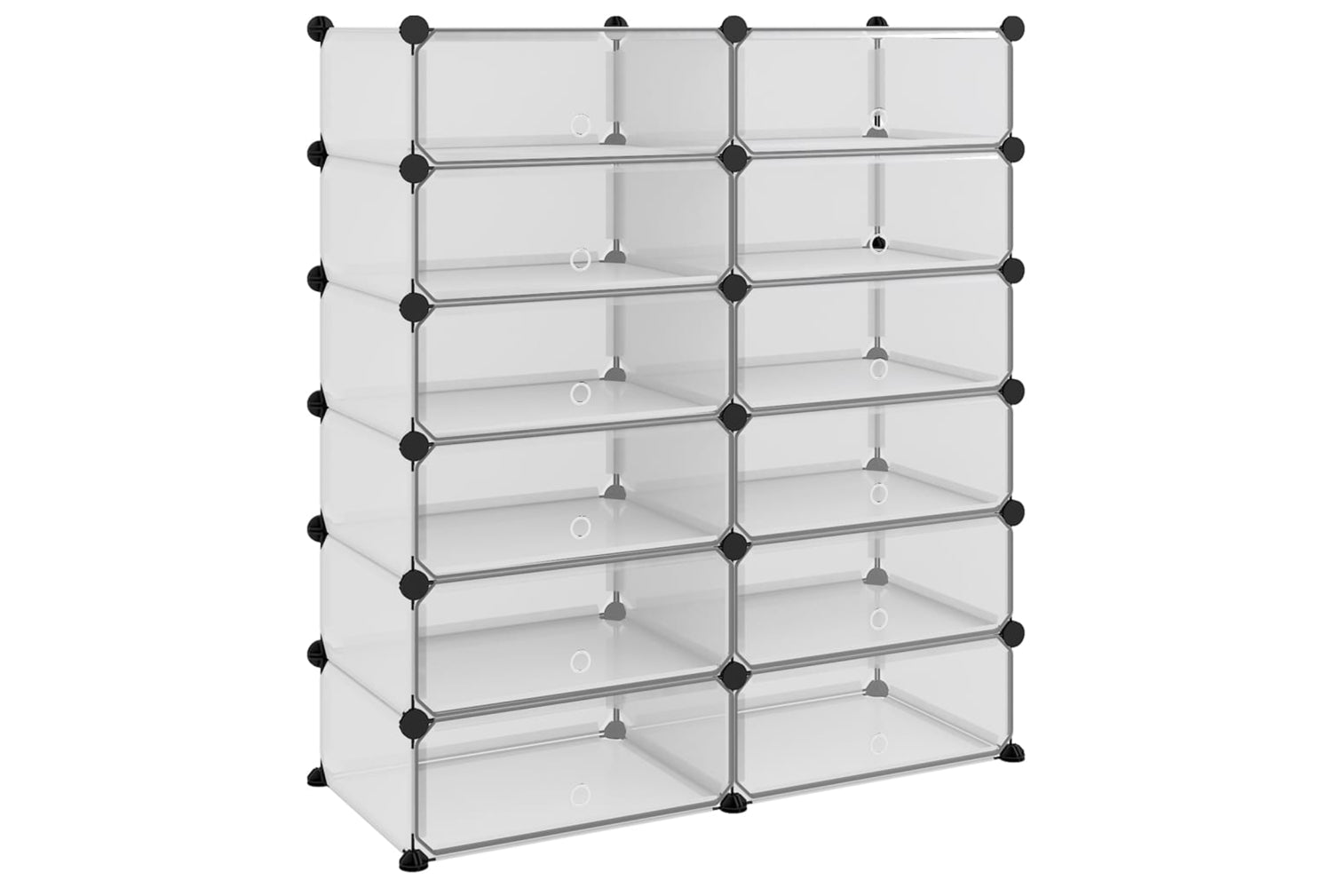 vidaXL 340564 Shoe Rack Transparent 94.5x36.5x106cm Pp