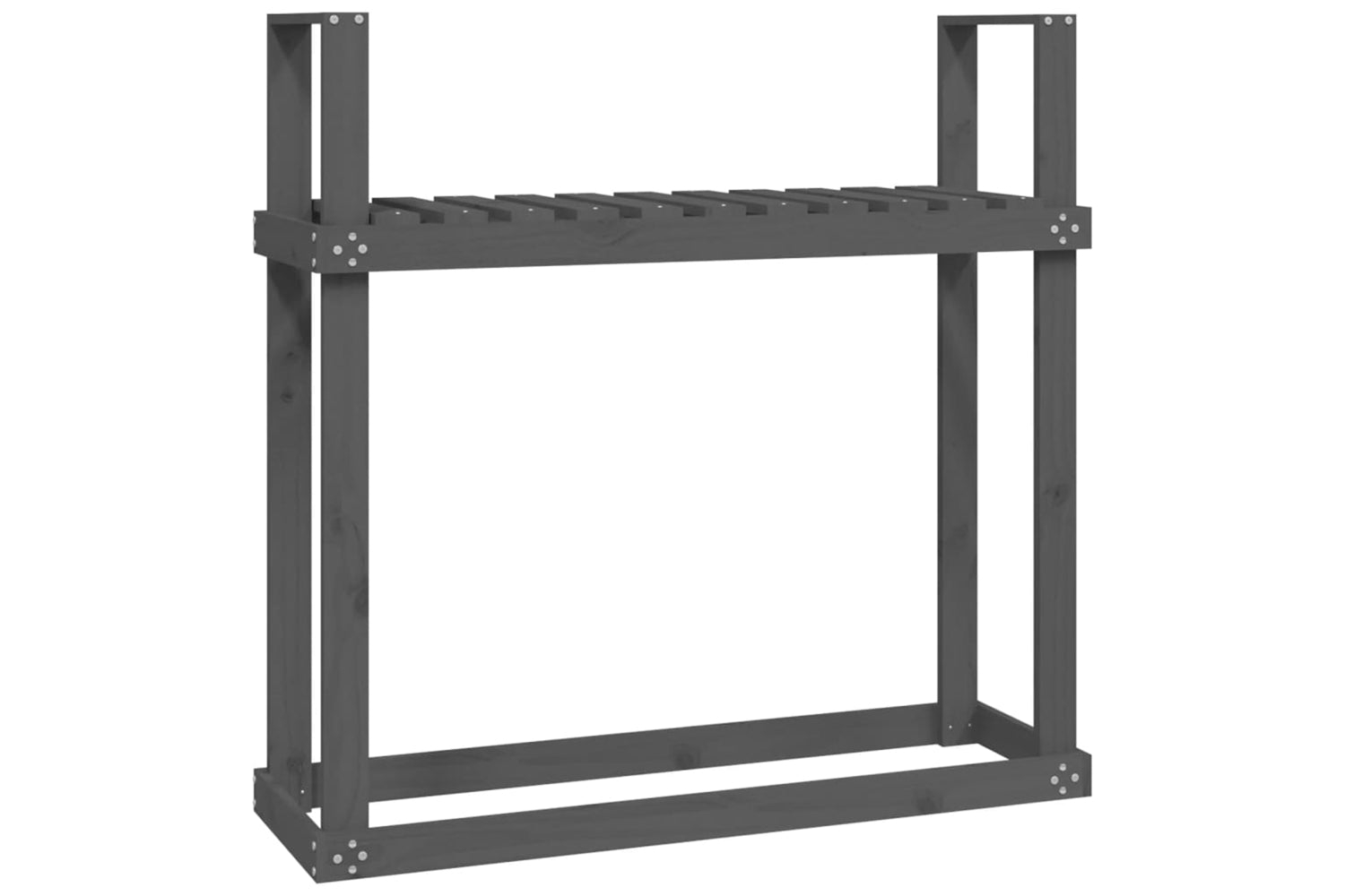 vidaXL 823859 Firewood Rack Grey 110x35x108.5cm Solid Wood Pine