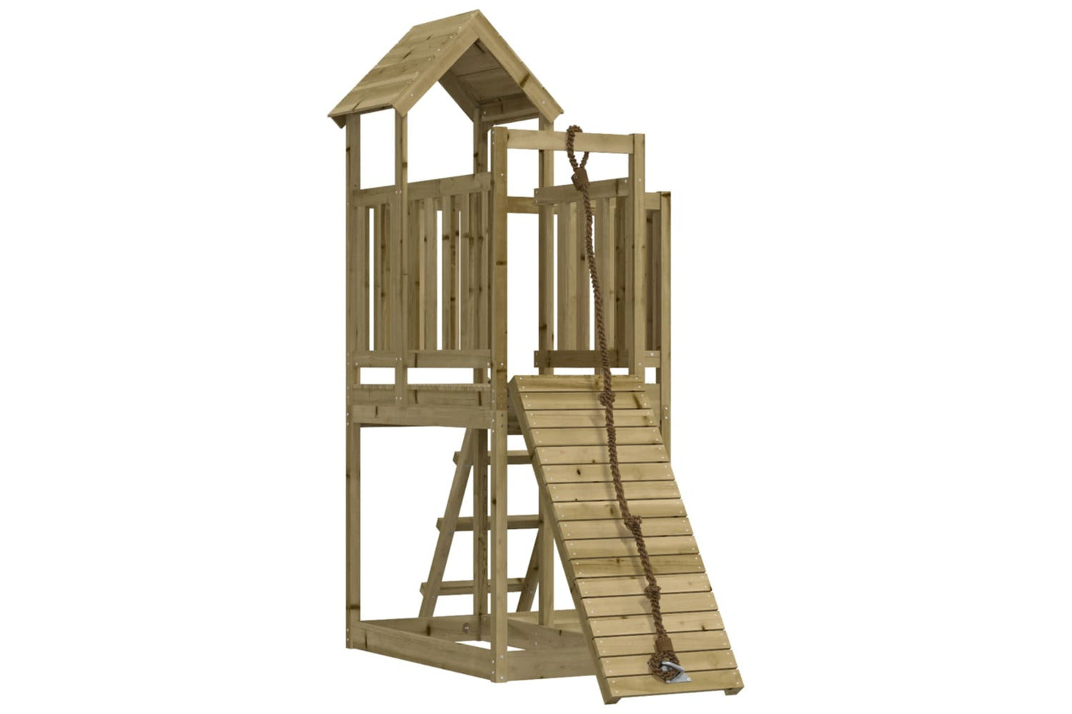 Vidaxl 3155833 Playhouse With Climbing Wall Impregnated Wood Pine-2
