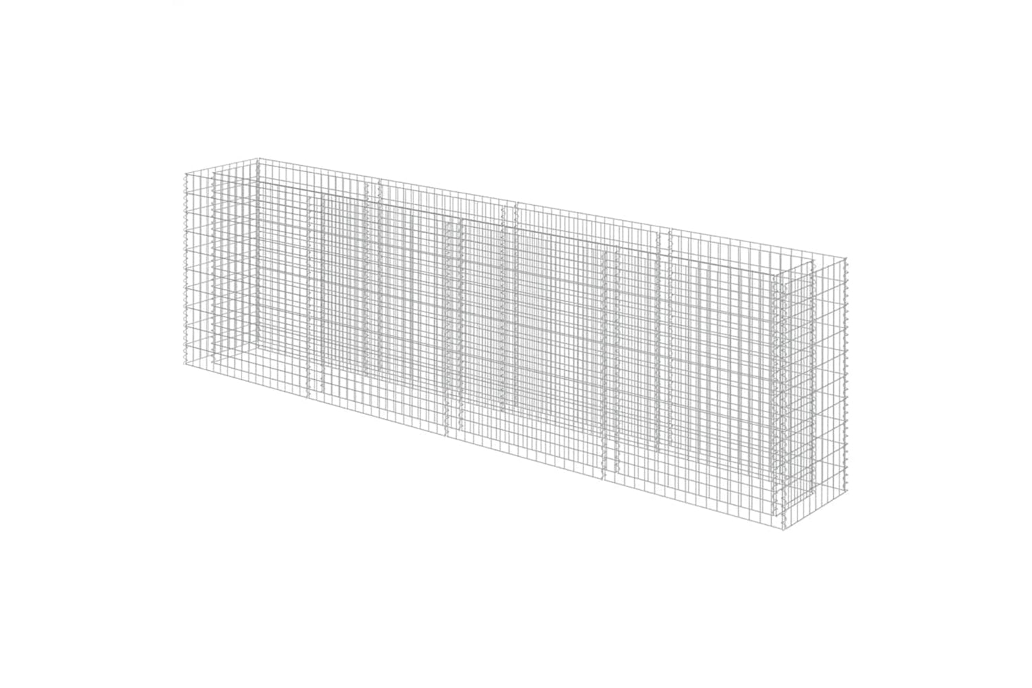 vidaXL 143560 Gabion Raised Bed Galvanised Steel 360x50x100cm