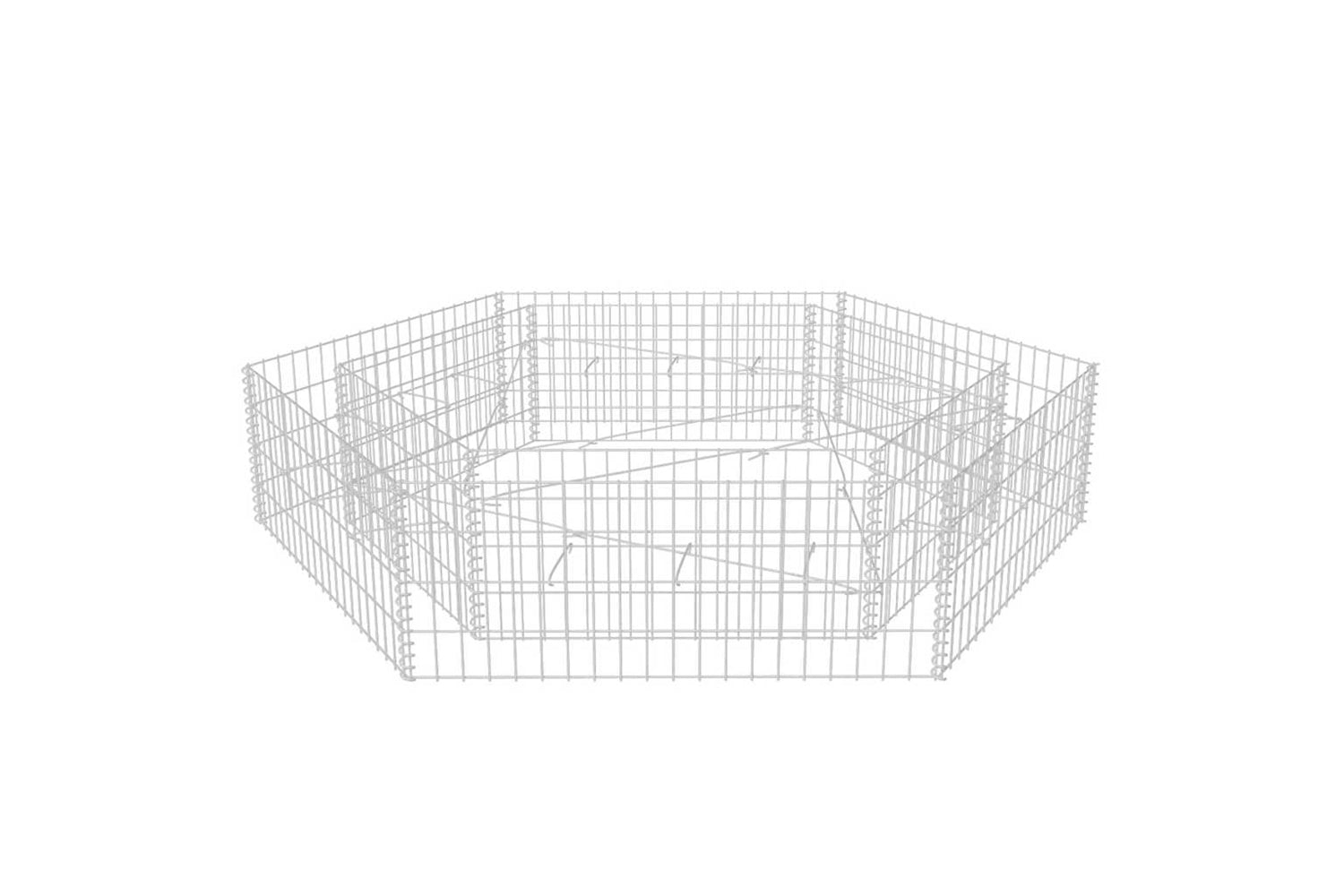 vidaXL 142536 Hexagonal Gabion Raised Bed 200x173x40cm
