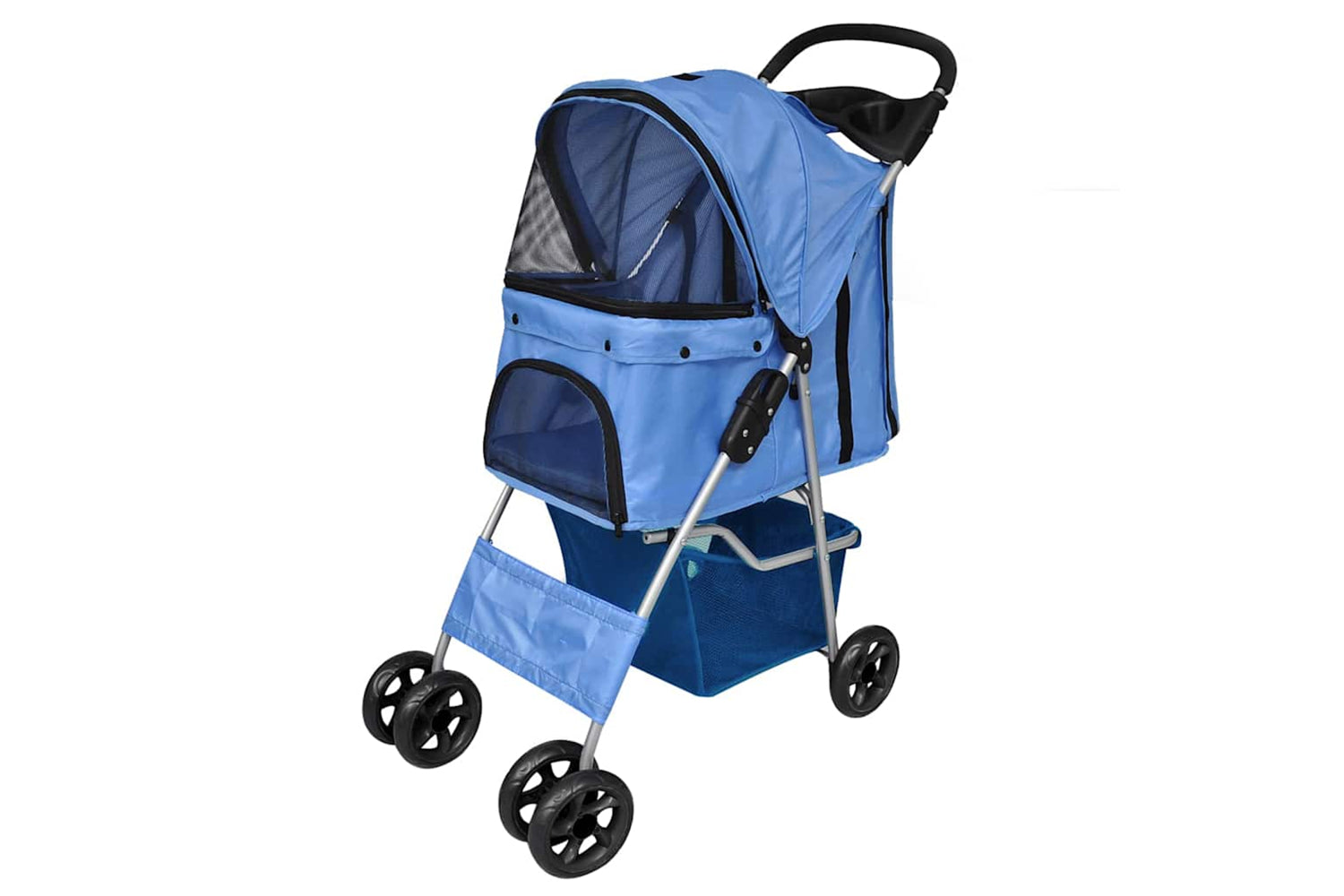 Vidaxl 170056 Folding Pet Stroller Dog/cat Travel Carrier Blue