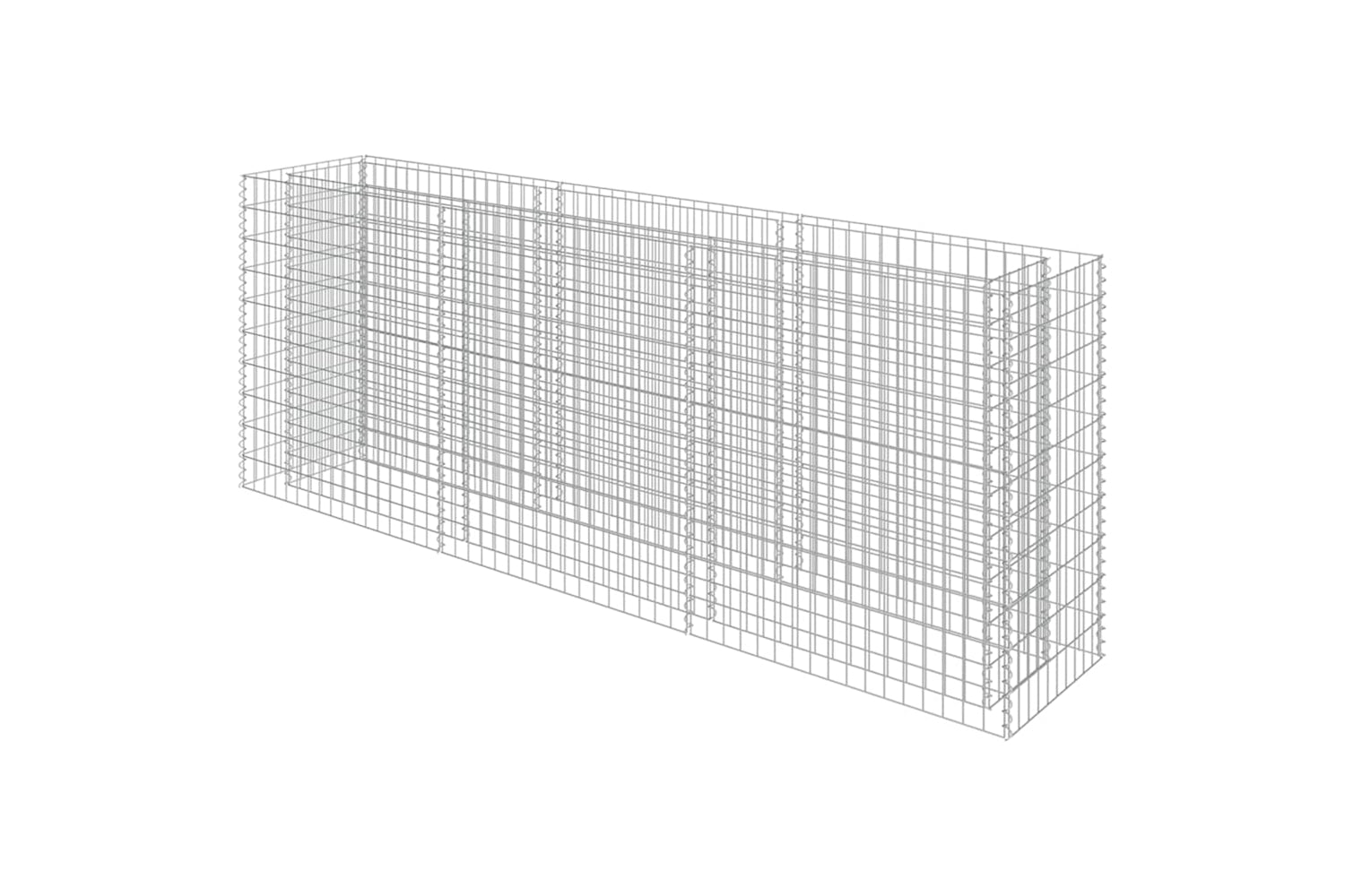 vidaXL 143562 Gabion Raised Bed Galvanised Steel 270x50x100cm