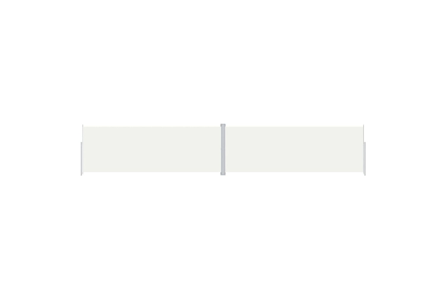 vidaXL 318085 Retractable Side Awning Cream 220x1200cm