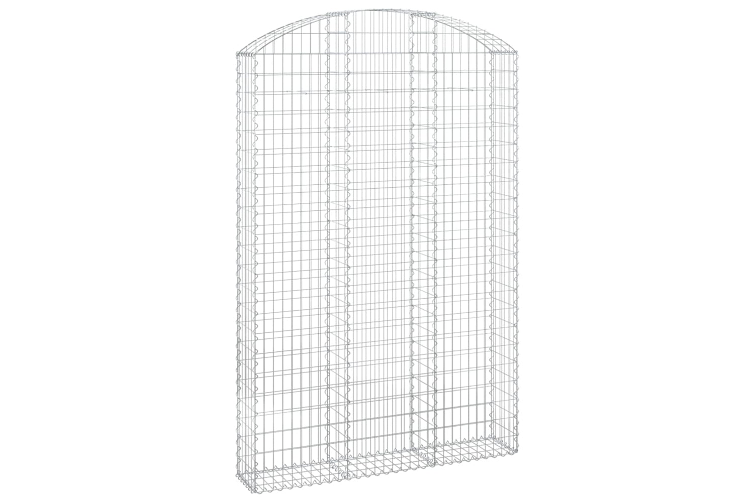 vidaXL 153451 Arched Gabion Basket 150x30x220/240cm Galvanised Iron