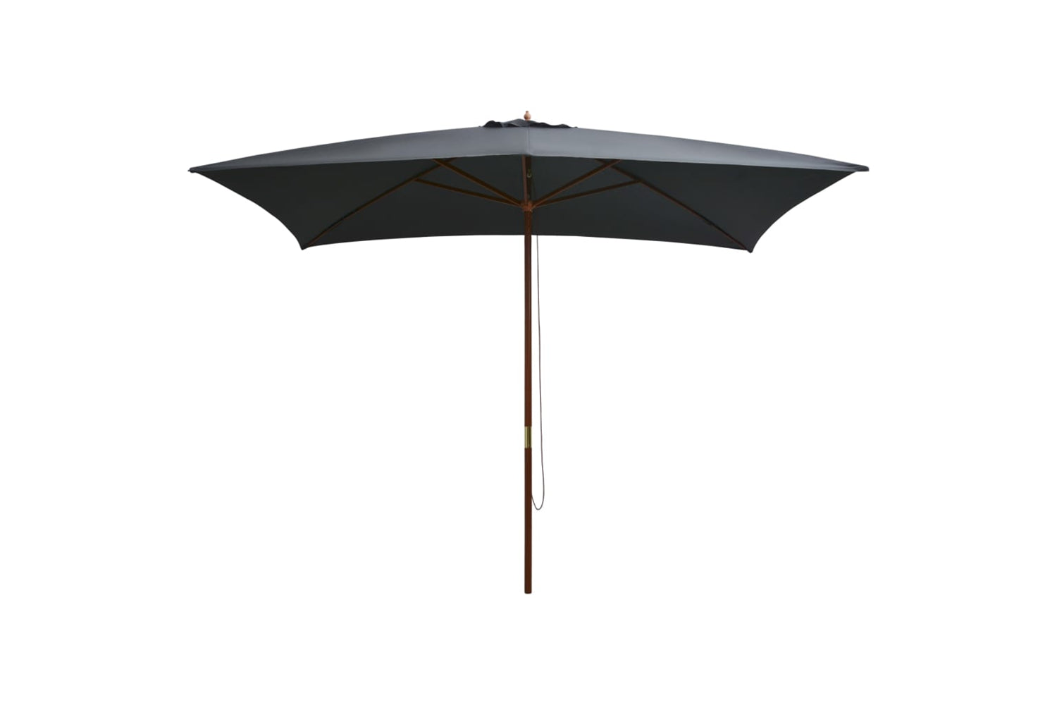 vidaXL 44513 Outdoor Parasol With Wooden Pole 200x300cm Anthracite