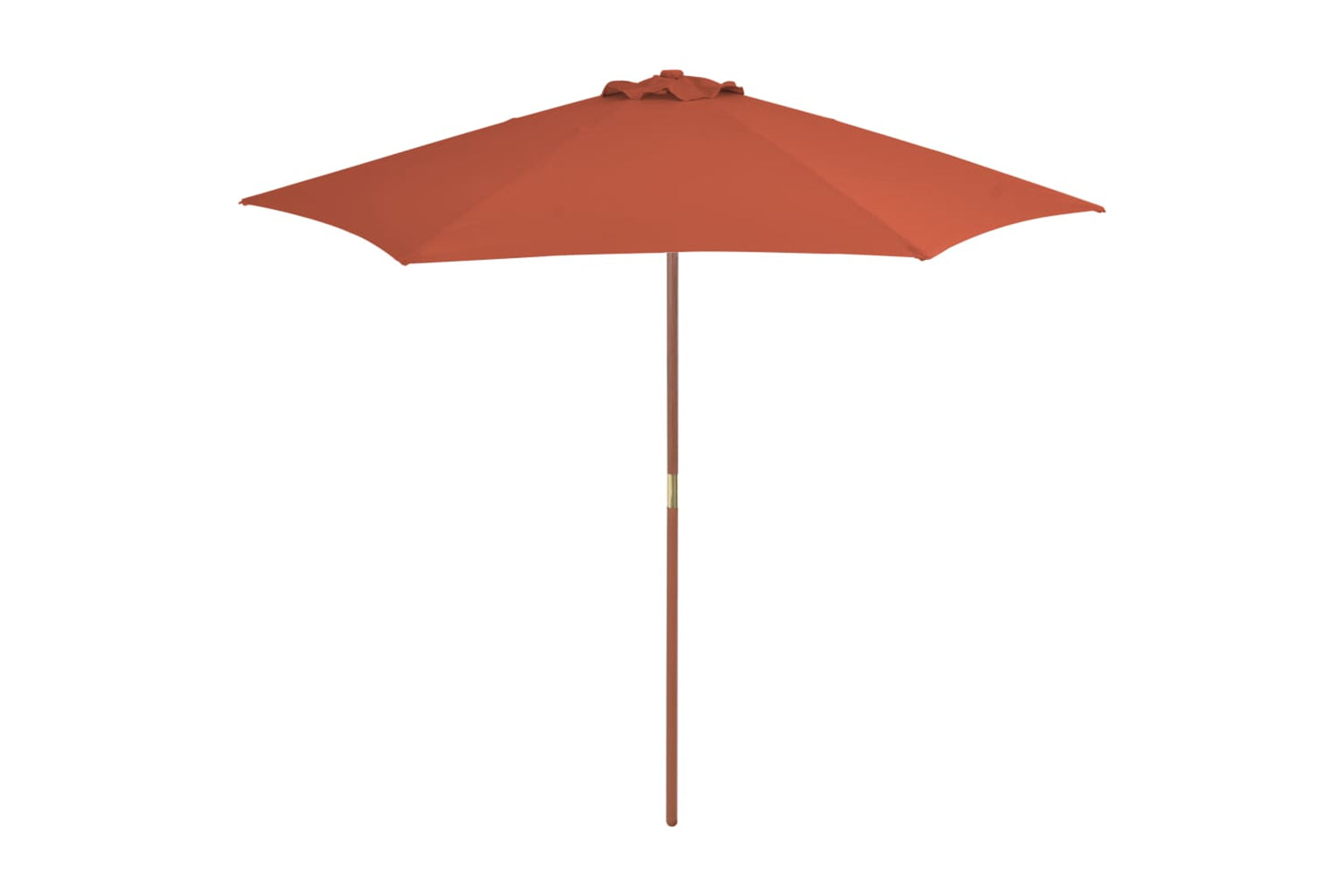 vidaXL 44518 Outdoor Parasol With Wooden Pole 270cm Terracotta