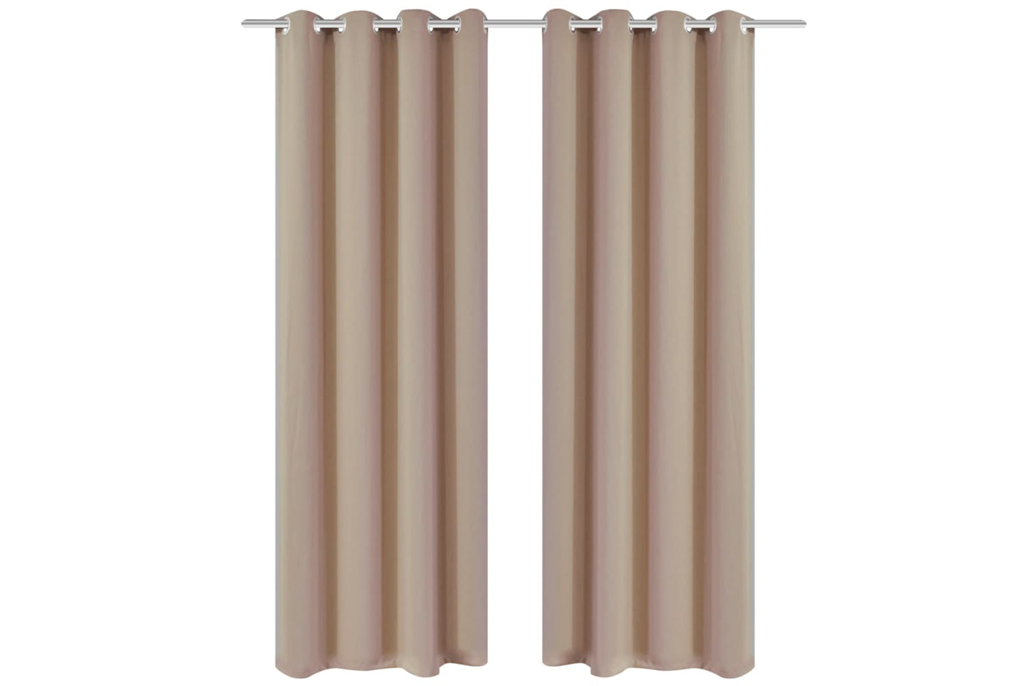 vidaXL 132201 Blackout Curtains 2 Pcs With Metal Eyelets 135x175cm Cream