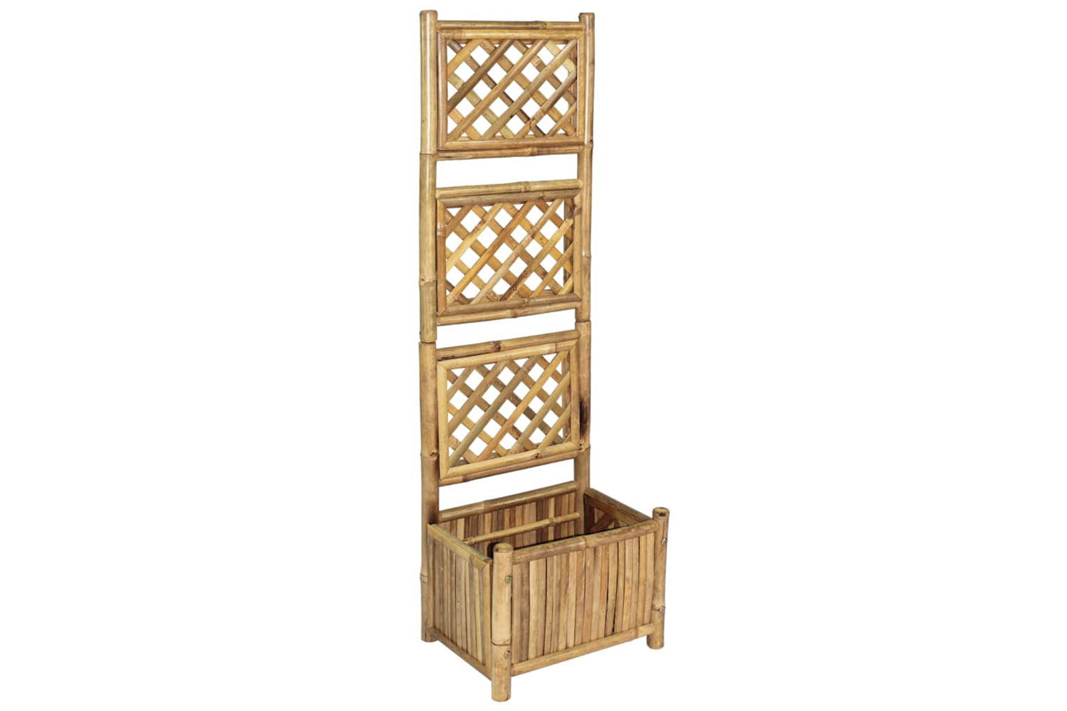 vidaXL 43713 Garden Raised Bed With Trellis Bamboo 40cm