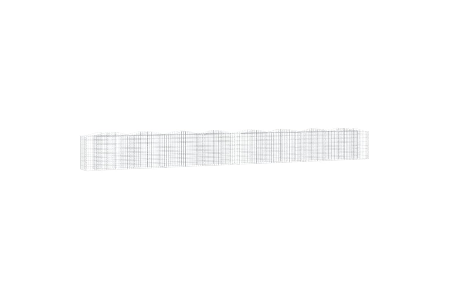 vidaXL 153549 Arched Gabion Raised Bed 800x50x100cm Galvanised Iron