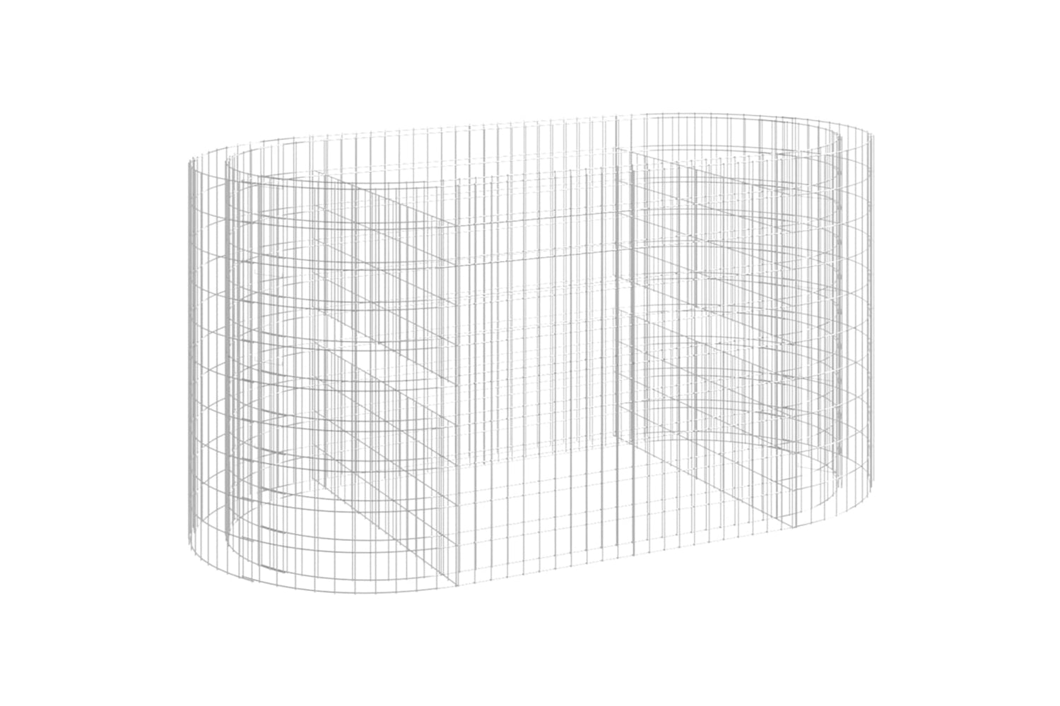 vidaXL 152045 Gabion Raised Bed Galvanised Iron 200x100x100cm