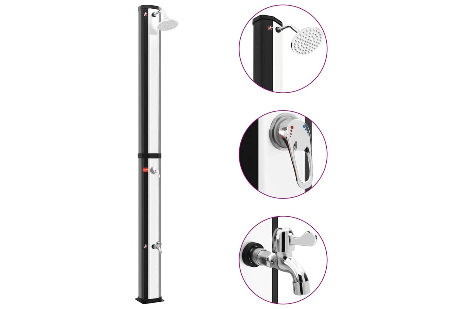 Vidaxl 92941 Outdoor Solar Shower With Shower Head And Faucet 35 L
