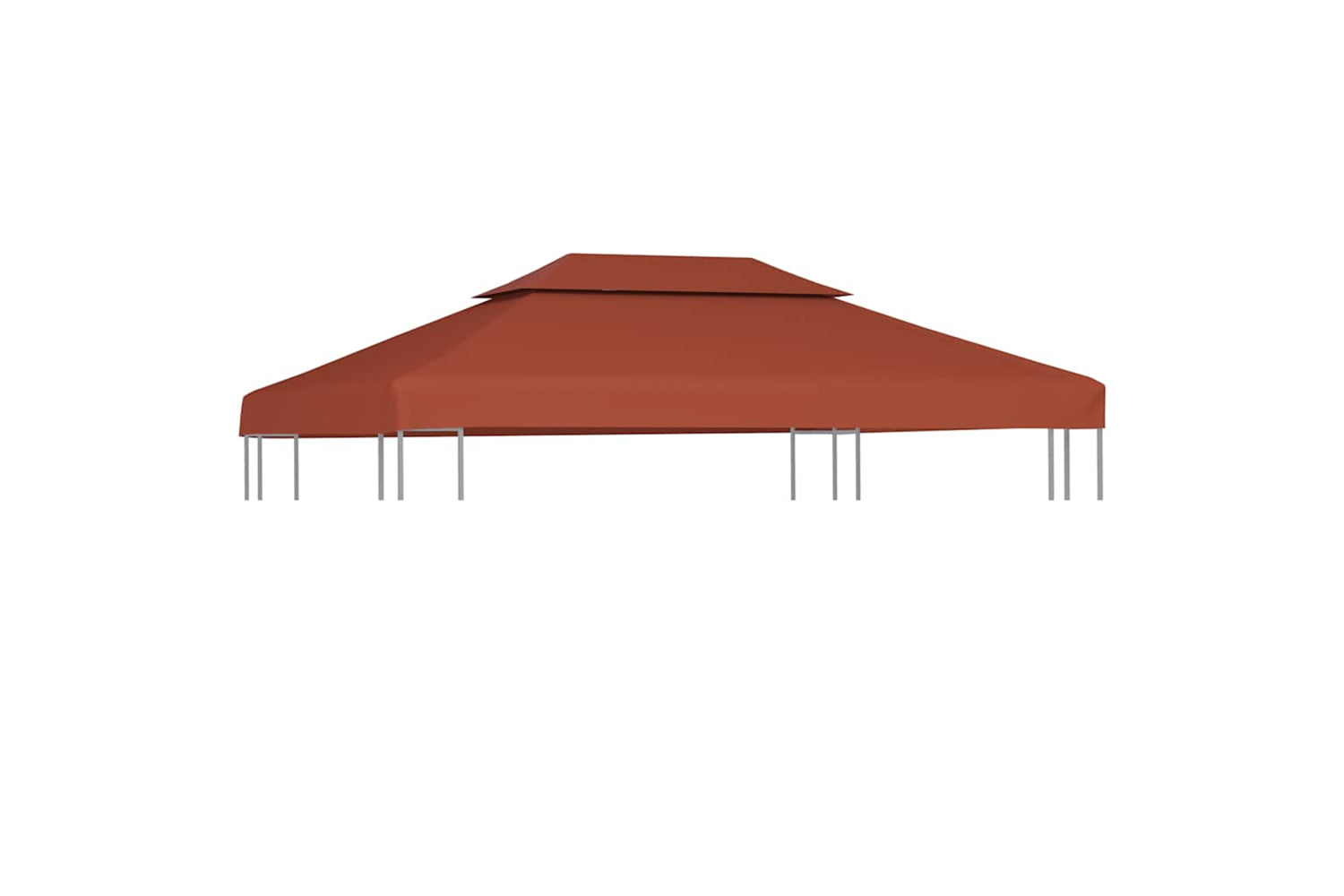 Vidaxl 2-tier Gazebo Top Cover 310 G/m2 4x3 M Terracotta