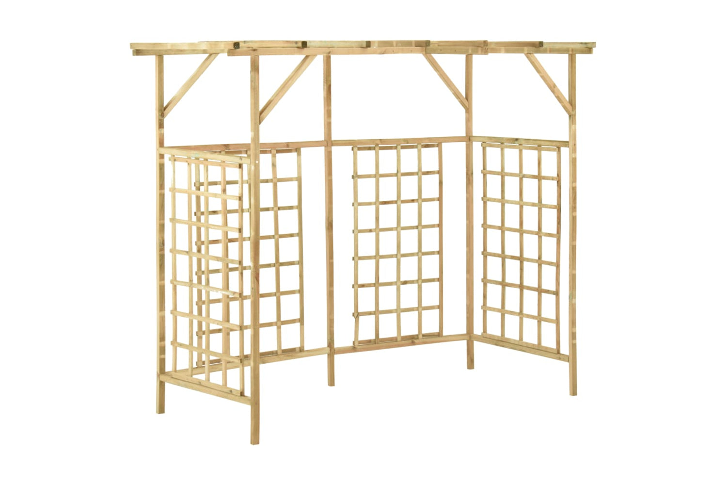 Vidaxl 316064 Garden Pergola For Triple Bins Impregnated Pinewood