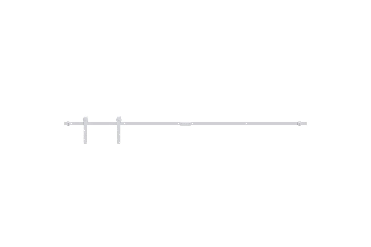 vidaXL 151691 Mini Sliding Cabinet Door Kit Carbon Steel White 200cm-2