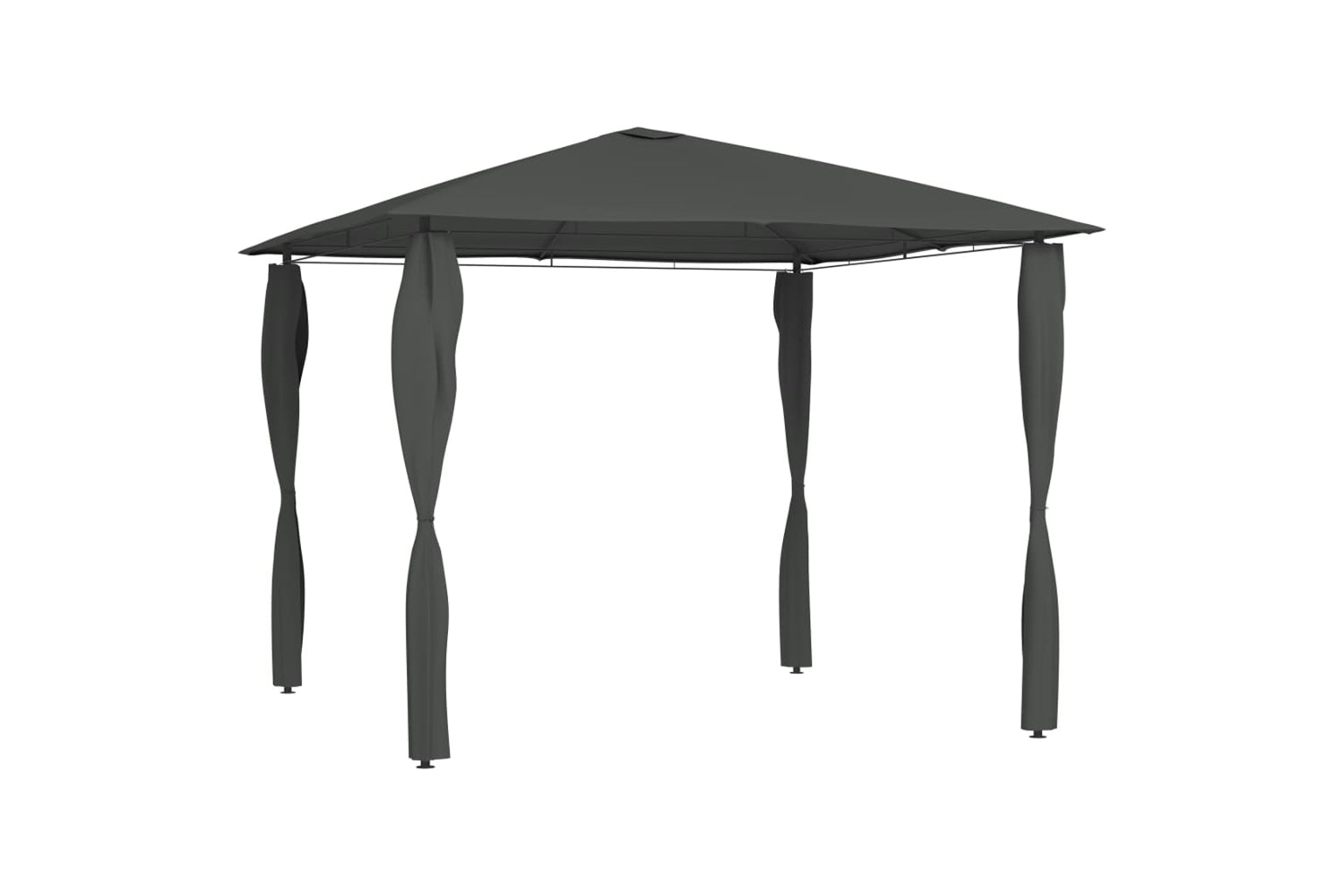 Vidaxl 313607 Gazebo With Post Covers 3x3x2.6 M Anthracite 160 G/mâ²