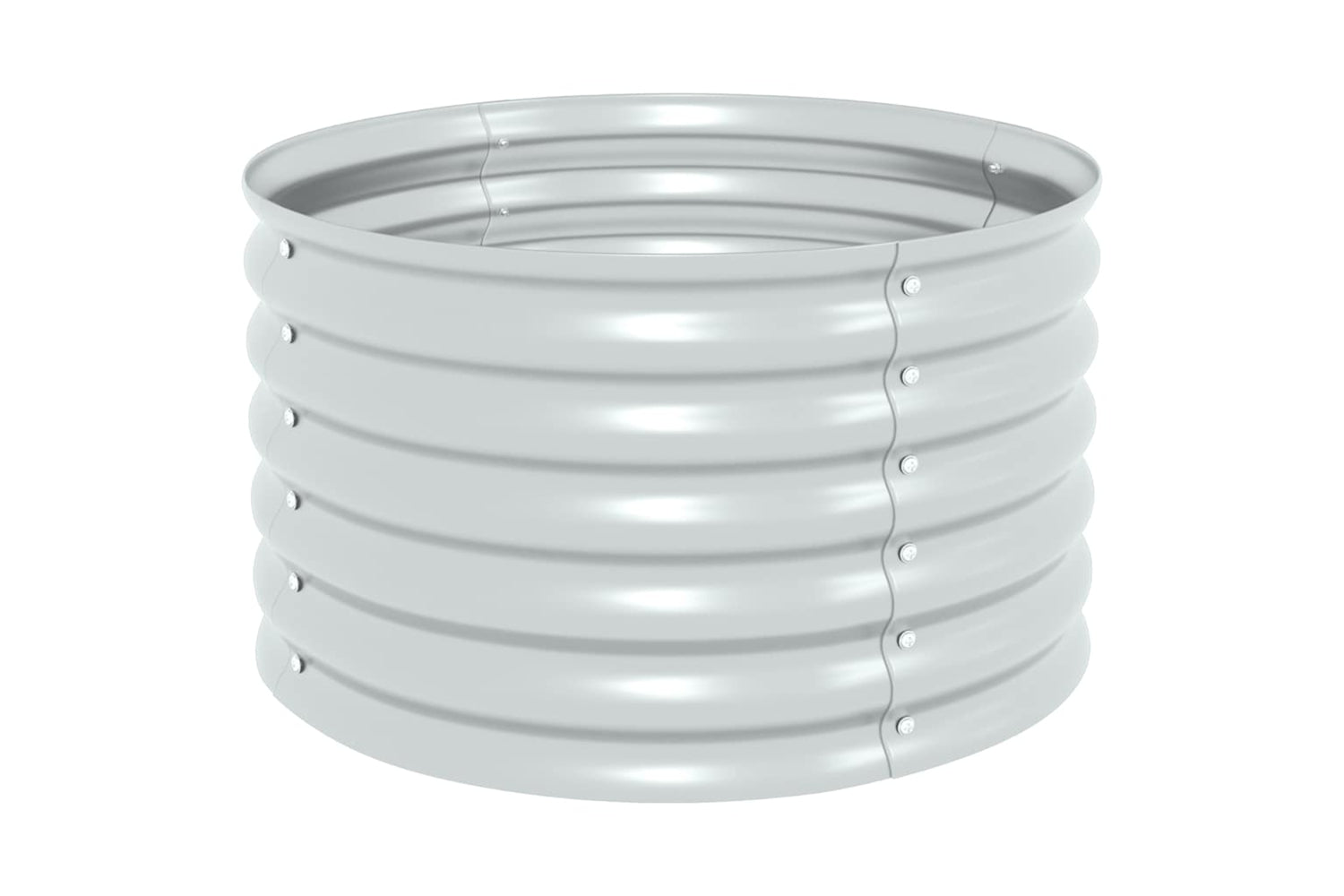 vidaXL 45520 Garden Raised Bed 80x80x44cm Galvanised Steel Silver