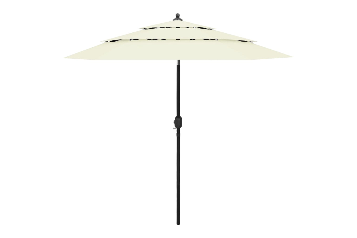 Vidaxl 313860 3-tier Parasol With Aluminium Pole Sand 2.5 M
