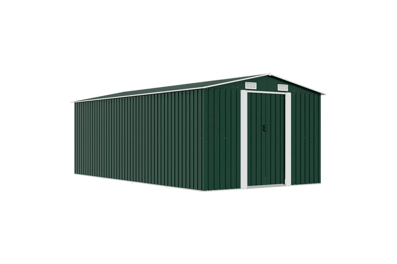 vidaXL 143348 Garden Shed 257x489x181cm Metal Green