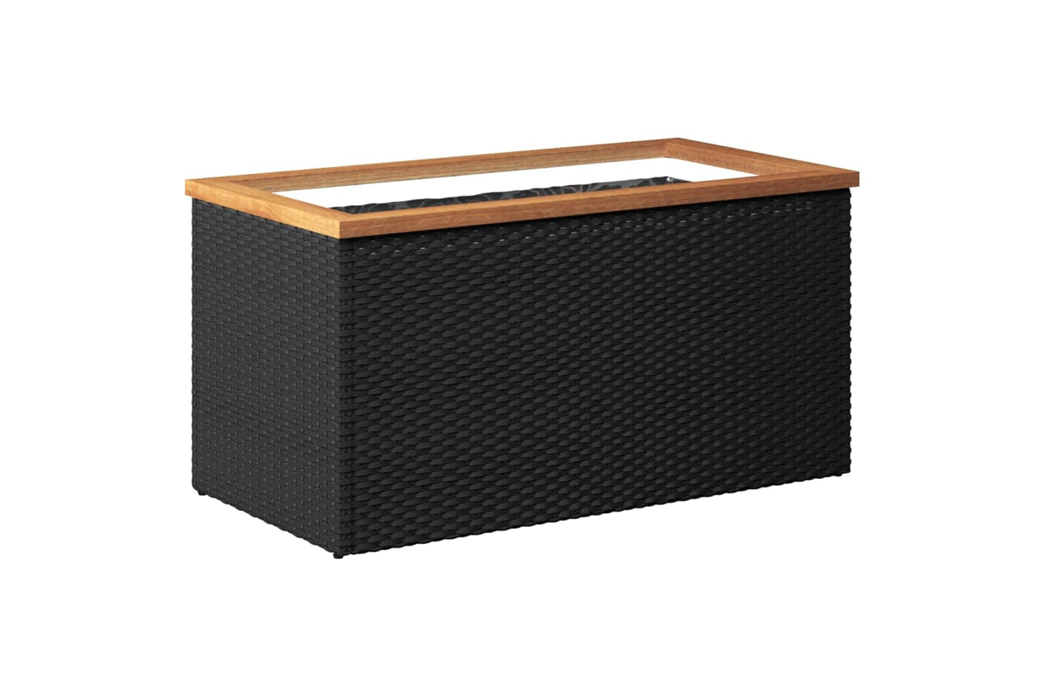 vidaXL 319416 Planter Black 80x40x40cm Poly Rattan