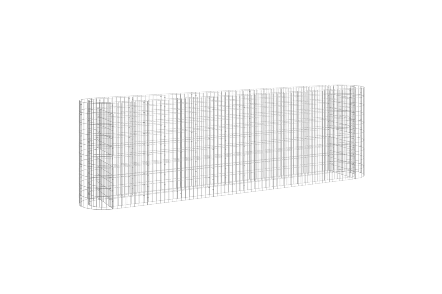 vidaXL 152035 Gabion Raised Bed Galvanised Iron 330x50x100cm
