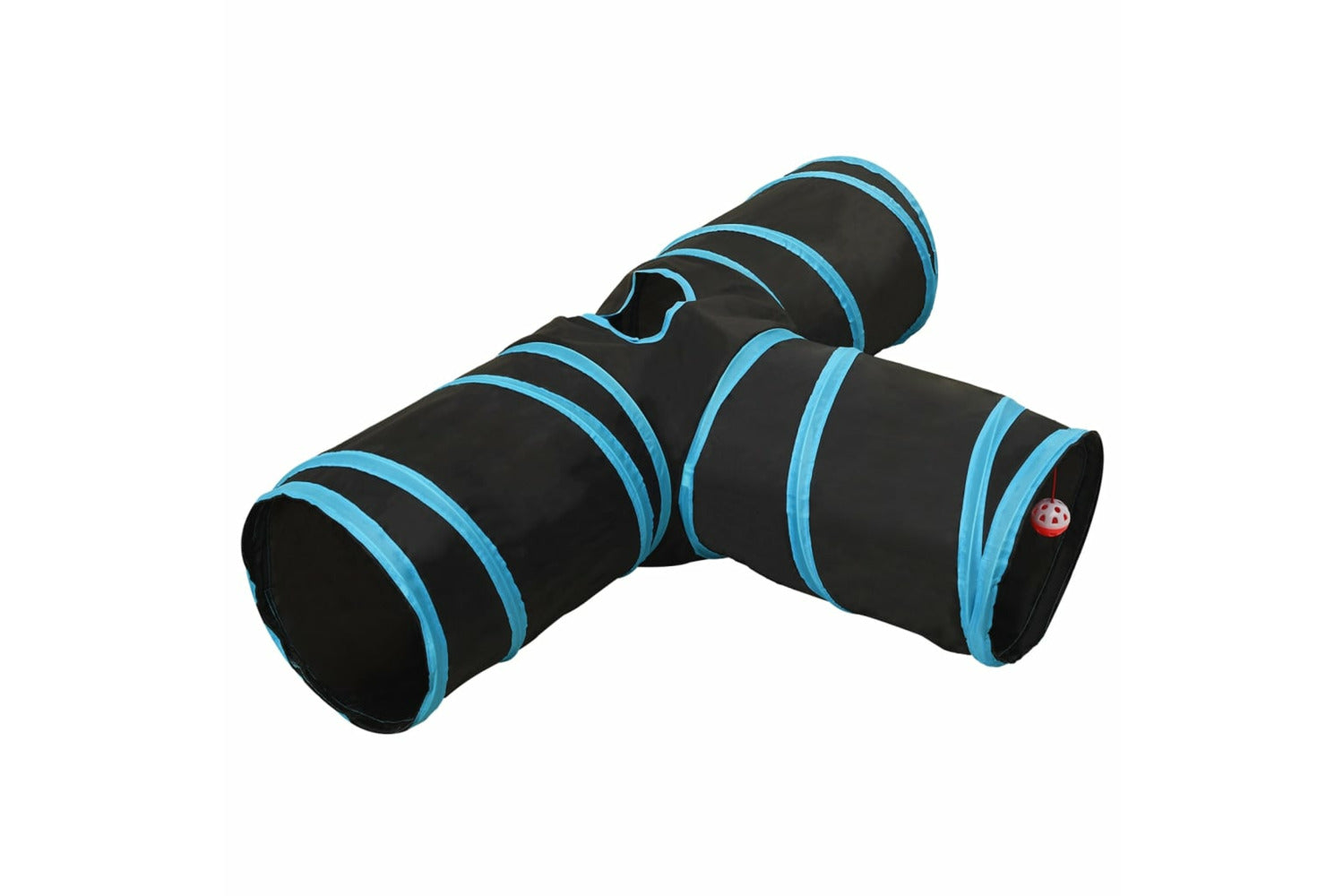 vidaXL 172182 Cat Tunnel 3-way Black And Blue 90cm Polyester-2