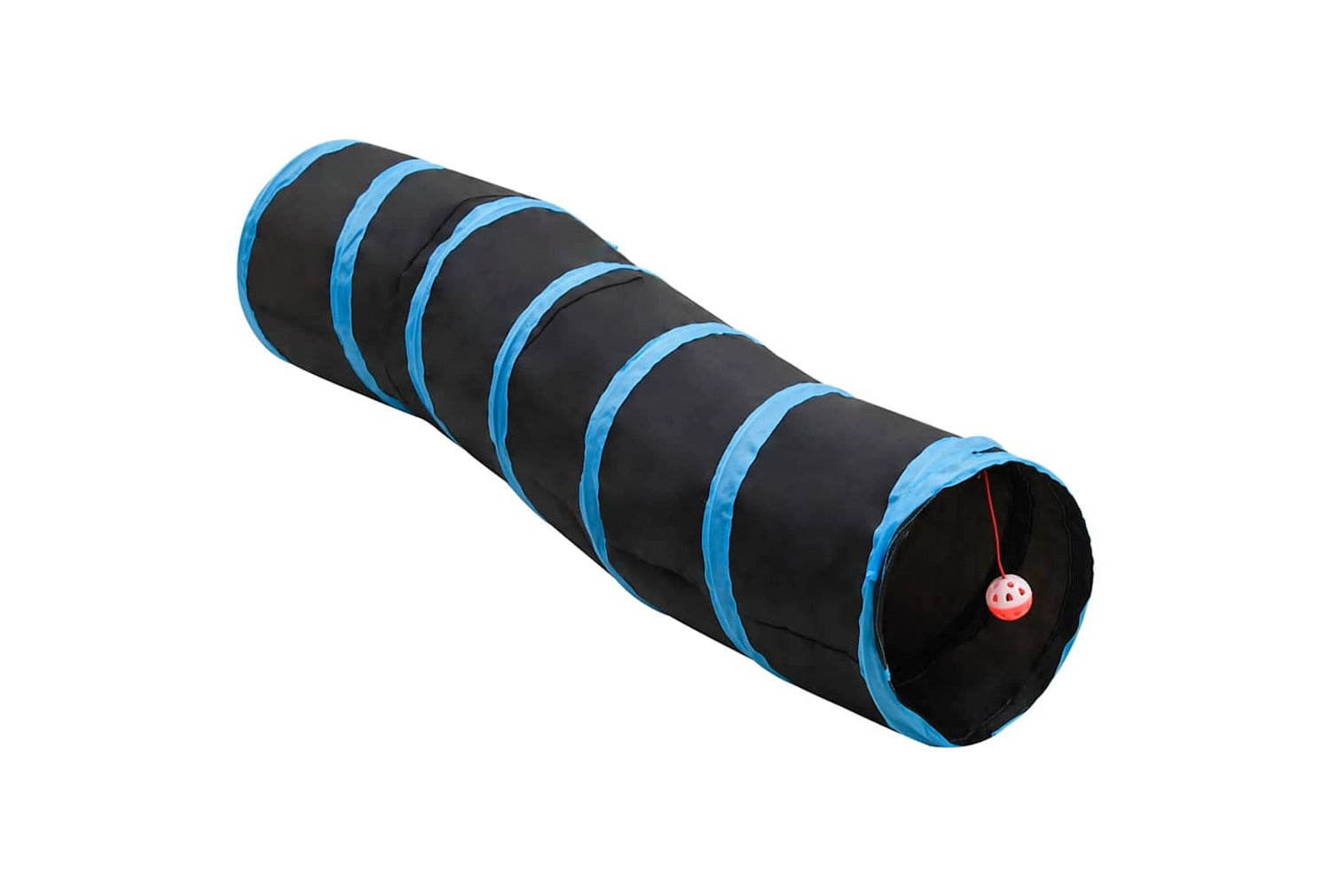 Vidaxl S-shaped Cat Tunnel Black And Blue 122 Cm Polyester-2
