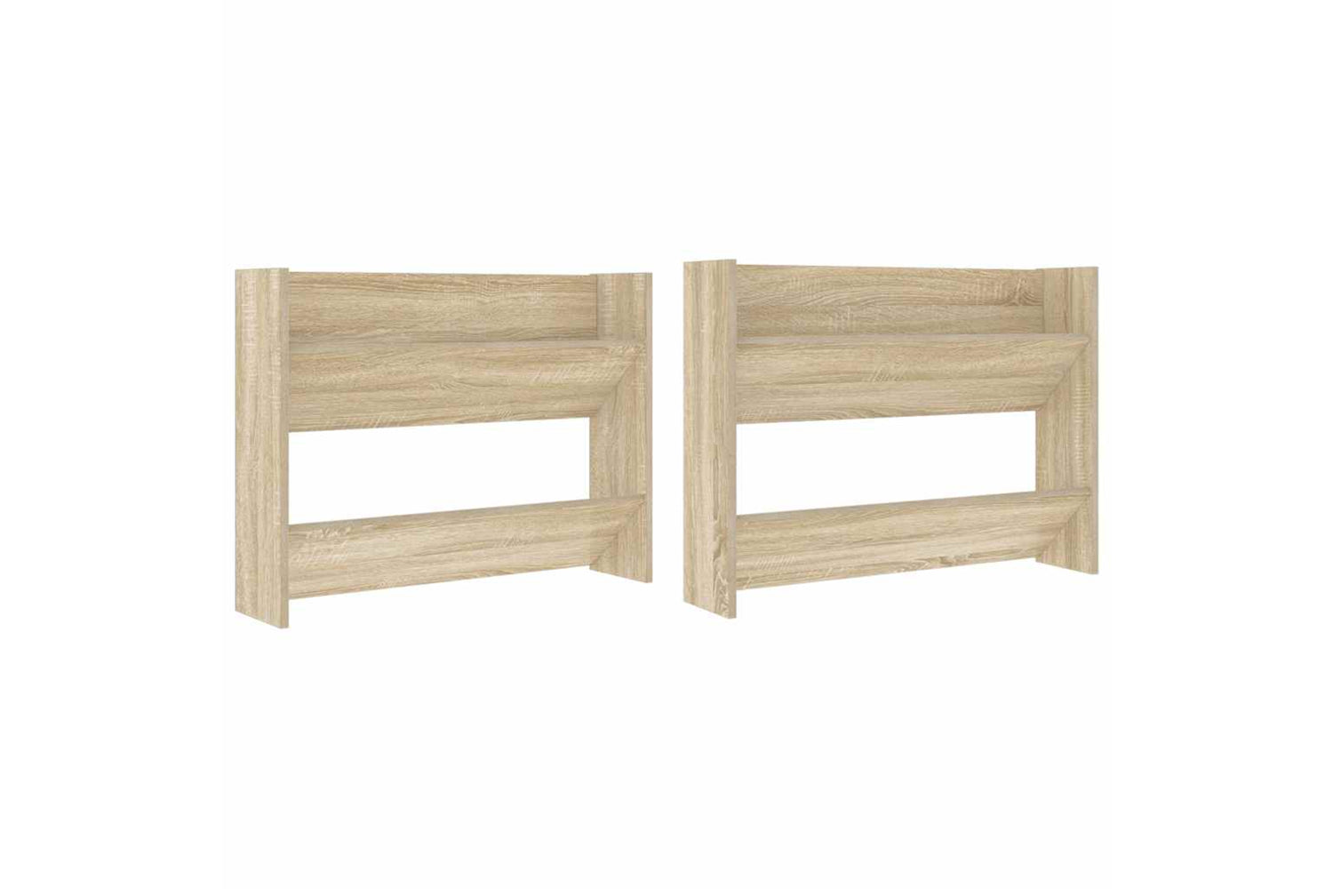 Vidaxl 806748 Wall Shoe Cabinets 2 Pcs Sonoma Oak 80x18x60cm Engineered Wood
