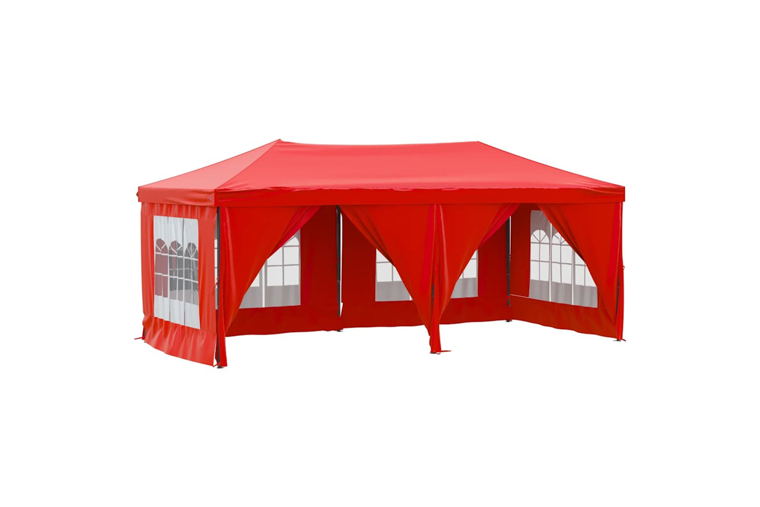 Vidaxl 93548 Folding Party Tent With Sidewalls Red 3x6 M